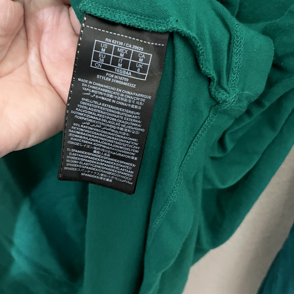 Guess Marciano Green oversized Tunic Top stretchy shirt high low hem womens sz M - Picture 5 of 6